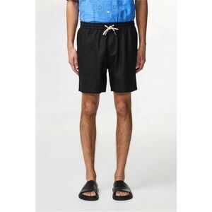 NN07 Gregor Straight Twill Drawstring Shorts Black Size Medium
